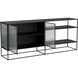 Parsons 71 X 15 inch Clear / Matte Black Sideboard, Large